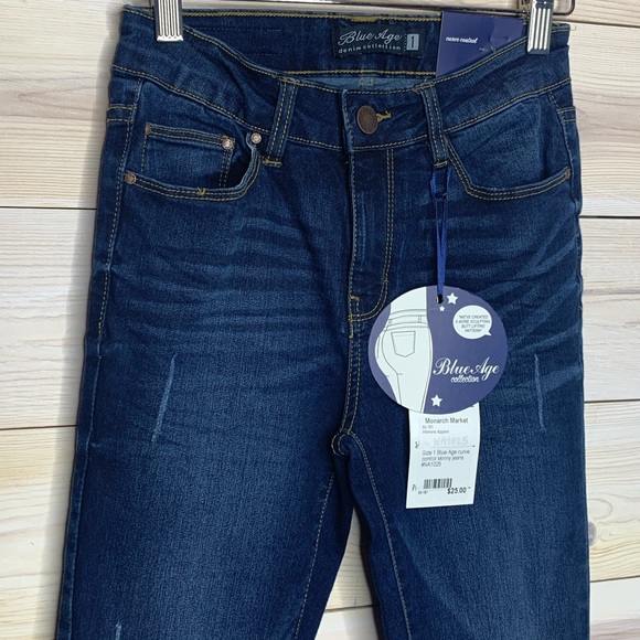 Blue Age Curve Control Dark Blue Skinny Jeans - Picture 3 of 11
